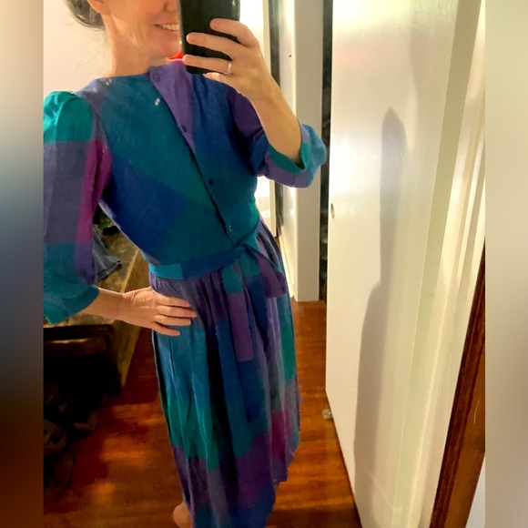 vintage Dresses & Skirts - Vintages 80s Colorful Women's vintage dress! Size 4